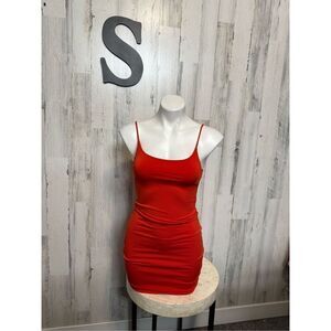 Red mini dress
